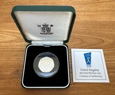 Royal Mint 1998 NHS 50th Anniversary Silver Proof Fifty Pence 50p coin Boxed COA