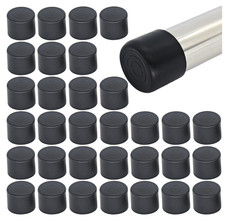 32Pcs Black Rubber Round Chair Leg Tips Caps, 7/8 Inch 22mm , Non-Slip, Floor P