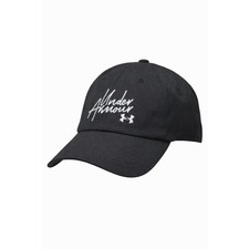 Under Armour Womens Free Fit Baseball Cap Black Script Logo Adjustable Hat NEW