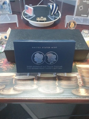 NEW 2025 Morgan and Peace Dollar Two-Coin Reverse Proof Set