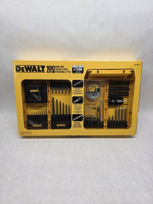 #ad DEWALT 100PC. PRO SET DRILL KIT WITH CASE RETIRED SET 2010 DWLOMAC $79.58