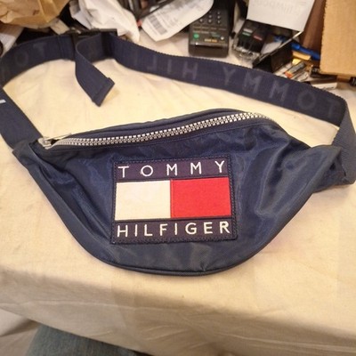Vintage Tommy Hilfiger Fanny Pack Bum Bag Navy Travel Rare 90's