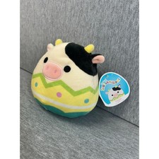 CONNOR NEW COW Kellytoy NWT Squishmallows 5" Colored Egg Easter Squad Plush NEW