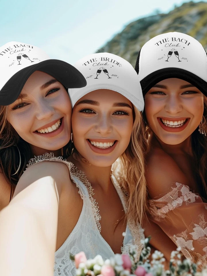 Paquete de 8 sombreros de despedida de soltera de club social incluye 1 paquete de gorra de novia y 7... Foto 4 de 4