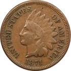 1871 Indian Head Cent 1C, Very Fine VF