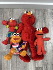 Vintage Elmo Plush Sesame Street Stuffed Collectible Toy Lot
