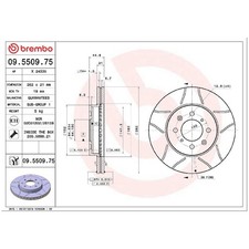 2x Brembo Scheibenbremse vorne 09.5509.75 45251SK7000 45251SR0A00 | 981877