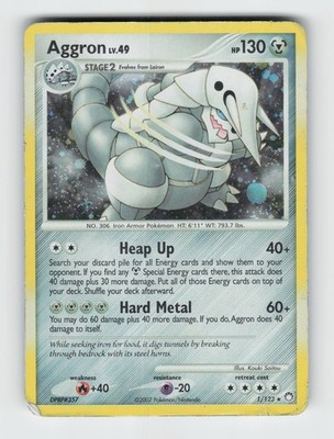 Aggron 1/123 - Pokemon - Mysterious Treasures - Holo Rare - DMG