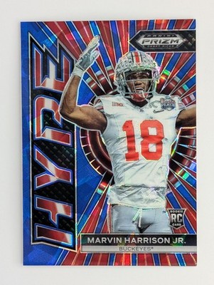 2024 Panini Prizm Draft Picks #HP-MHJ Marvin Harrison Jr. Hype Blue Ice #/99