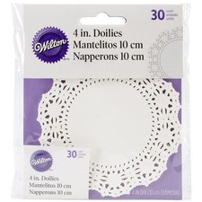 Greaseproof Doilies 4 Round White 30/Pkg