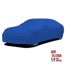 Indoor Car Cover, Stretch Dustproof Protection Fit L-CAR 177-193 Inch Blue