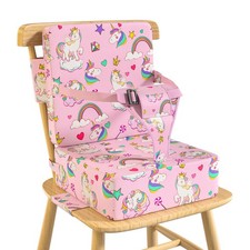 Vahlbeste Booster Seat Kitchen Chair w/ Backrest  4 Adjustable Straps TPU