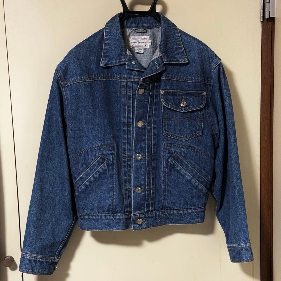 Vintage Polo Ralph Lauren Archive Denim Trucker Jacket Western Style Size M
