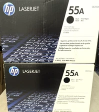 ✨Lot of 2 GENUINE HP 55A CE255A BLACK TONER LASERJET P3015 500MFP M525 sealed