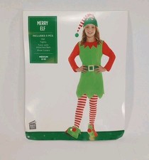 Merry Elf Christmas/Holliday/Halloween Suit Yourself Child Costume Medium 8-10