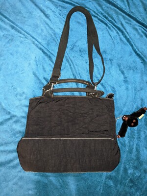 Kipling shoulder bag with monkey keychain, black | eBay