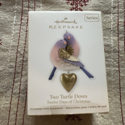 HALLMARK TWO TURTLE DOVES #2 TWELVE DAYS OF CHRISTMAS SERIES 2012 ORNAMENTS 12