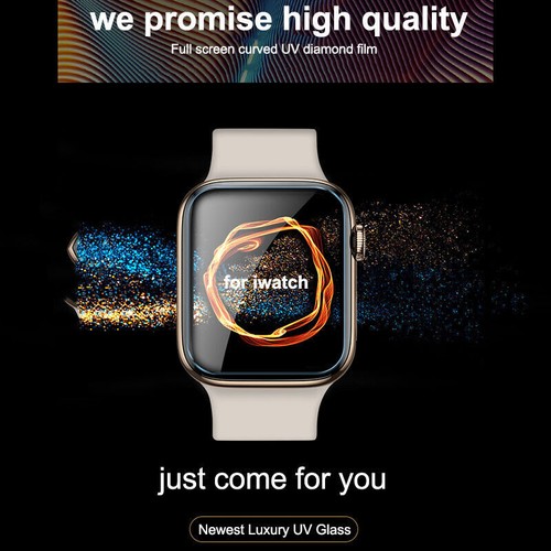 Liquid UV Full Glue Screen Protector For Apple Watch S10 42/46mm 38/45/40/45 mm - Photo 11 sur 12