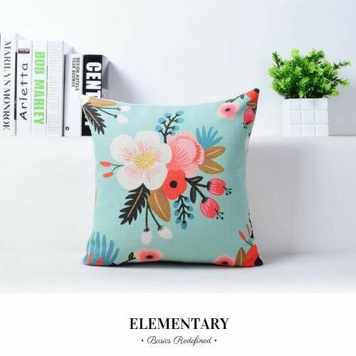Cotton Canvas Throw Pillow Covers - Floral Cushion Cover Set of 5 - 16 X 16 inch - Picture 3 of 6