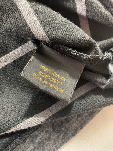 Helix shirt Boys XXL Gray Striped short sleeve buttons on neckline (see pics) - Picture 7 of 9