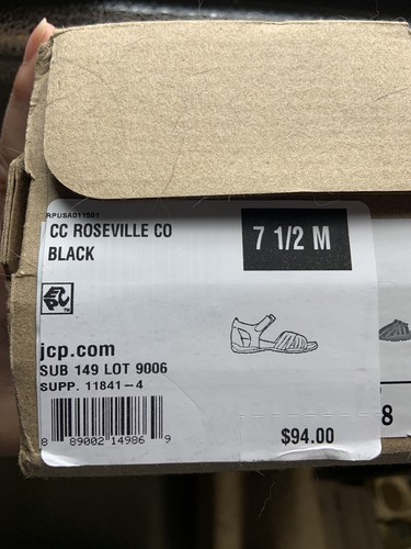 Clarks Collection Roseville Cove Sandal, Women's Size 7.5 M, Black NEW MSRP $94 - Picture 6 of 6