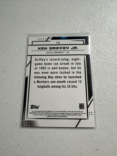 2020 Topps Fire - #176 Seattle Mariners Ken Griffey Jr. - Picture 2 of 2