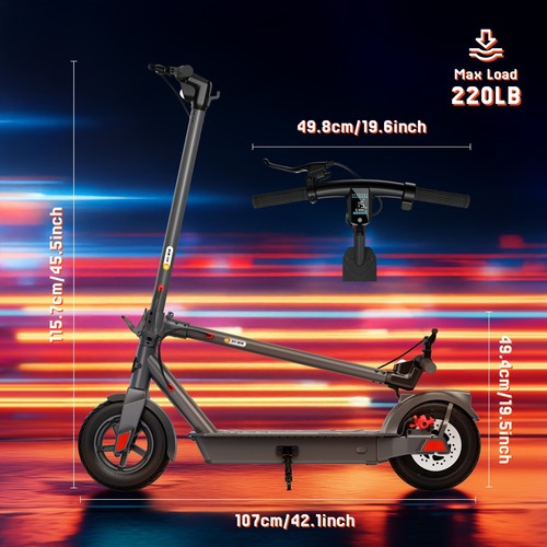 SISGAD PEAK 500W Electric Scooter Dual Suspension Folding E-SCOOTER 3 Speed - Picture 3 of 10