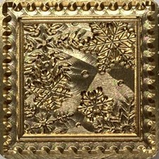 Snowflakes Wax Seal Stamp head 1" square, postage-stamp style 
