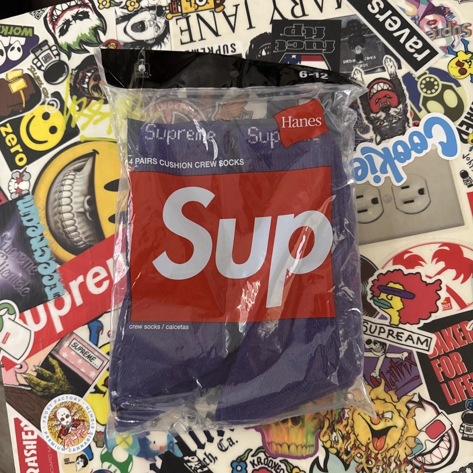 Lot de 4 chaussettes Supreme violet