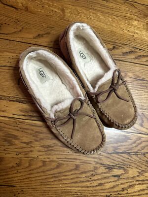 UGG Australia Alena Women's Suede Slippers Chestnut, Size