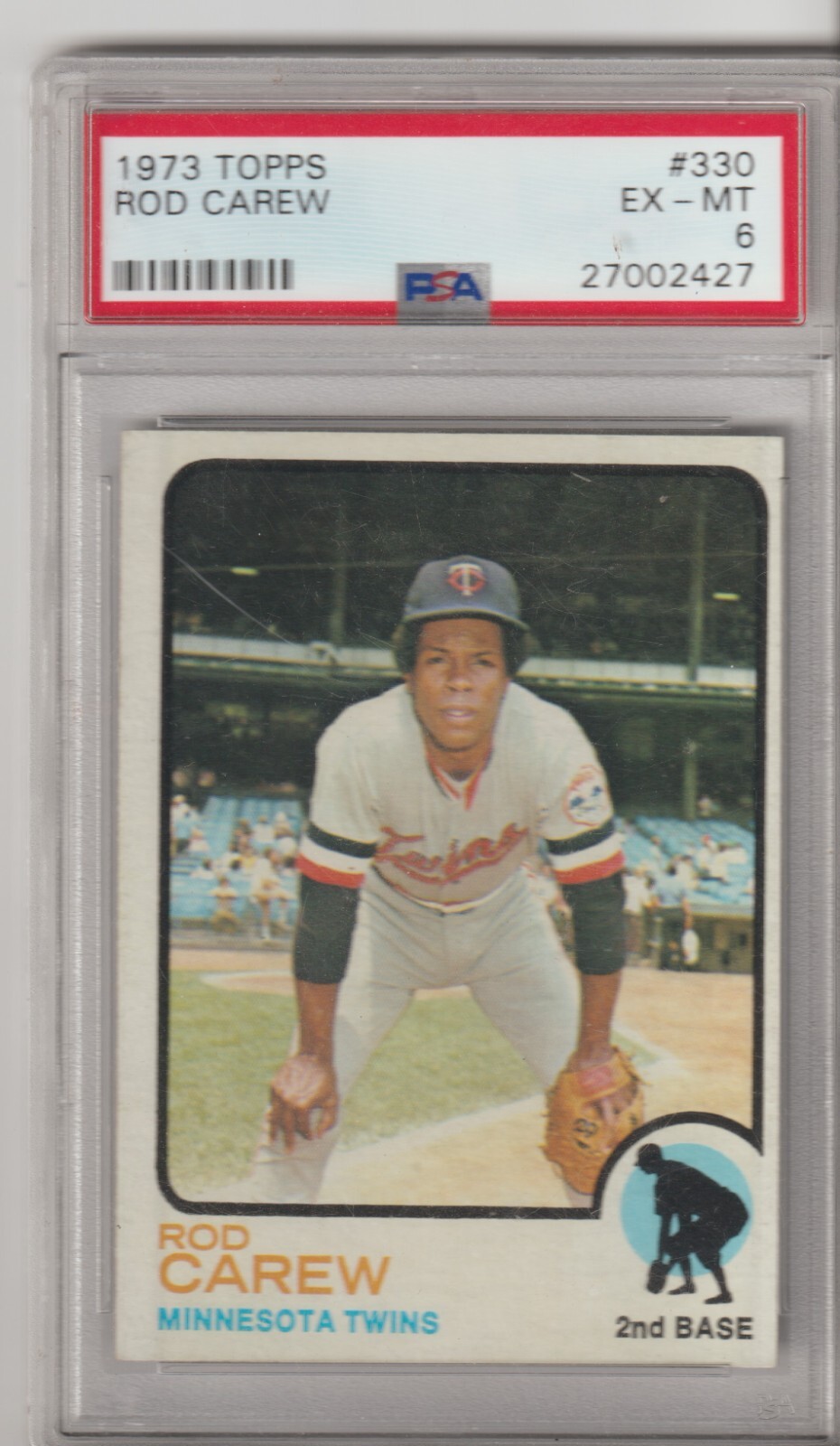 1973 Topps #330 Rod Carew PSA 6 EX-MT *Minnesota Twins*