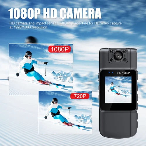 20-hour 1080P Camcorder Mini Police Body Camera HD 180° Video DVR IR Night Cam - Bild 5 von 15