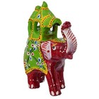 Decorative Multicolor Elephant Statue for Home/Office Decor, Size 3.9 x 4.7 inch