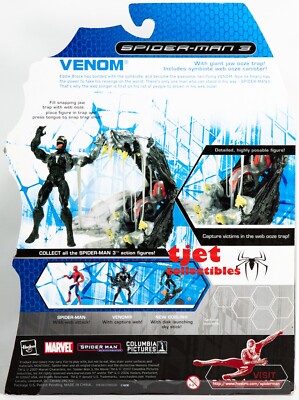 2007 Spider-man 3 Venom Figure With Web Ooze Jaw Trap Marvel