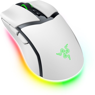 Razer Cobra Pro, Gaming-Maus, optisch, 30000dpi, USB, kabellos, 8 Tasten, weiß