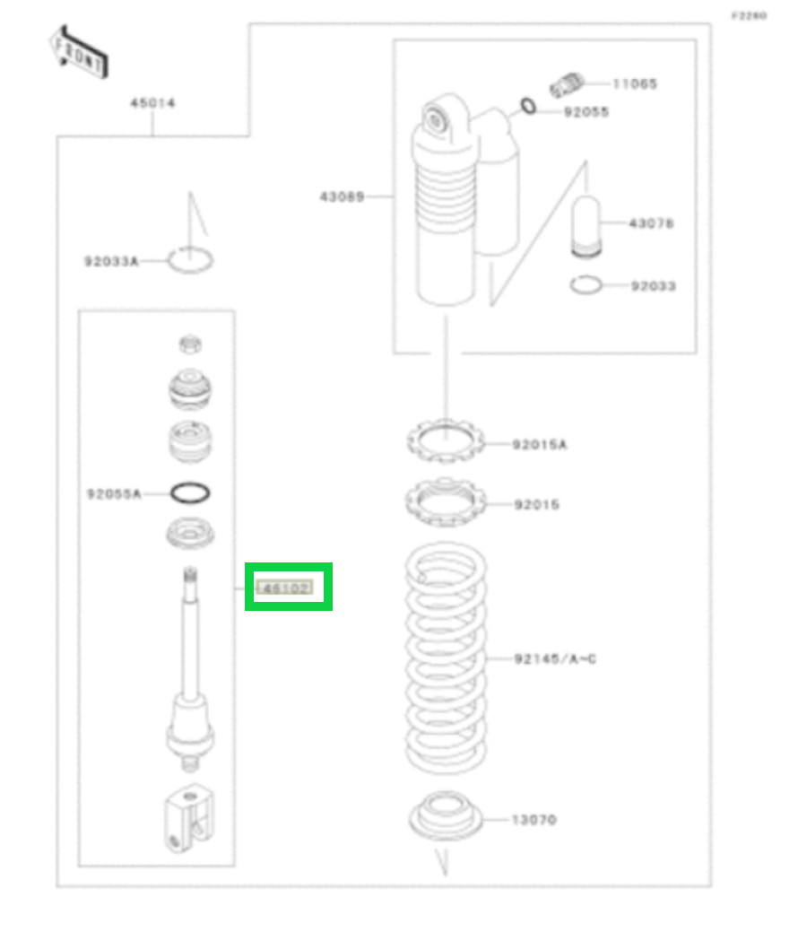 Genuine Kawasaki KX100 KX112 KX85 Rod 46102-0618 | eBay