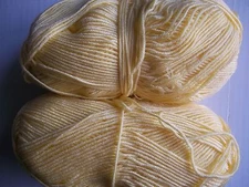 Fashion Plus Mill End yarn, yellow, 2  skeins ( total 7 oz)