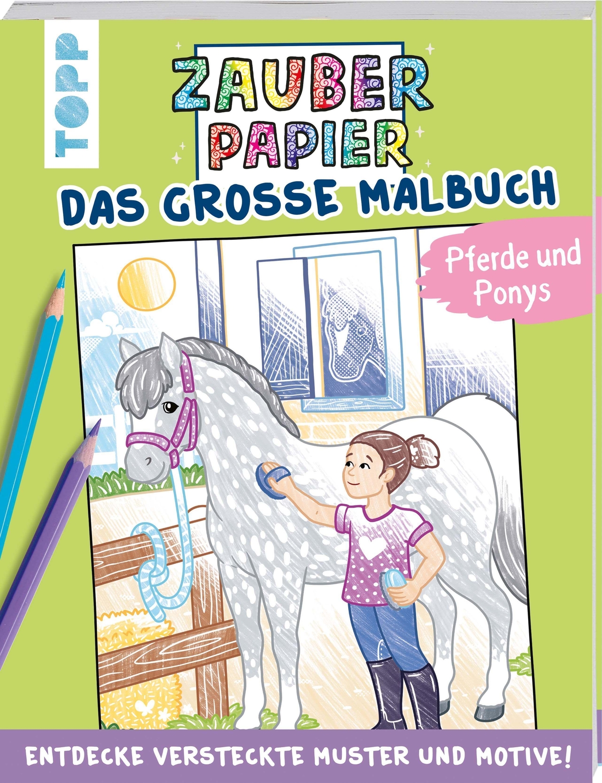 Thumbnail - Zauberpapier - Das Große Malbuch - Pferde Und Ponys, Natascha Pitz