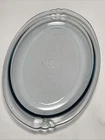 Pyrex Baking Broiler Glass Plate Oval Clear Serving Platter 812 Vintage VTG