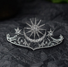 New Baroque Star Headpiece Crown Rhinestone Crystal Headband Wedding Bride Tiara