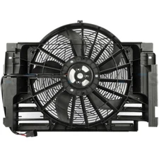 For 2000-2006 BMW X5 Front Right Side Radiator Condenser Cooling Fan Assembly