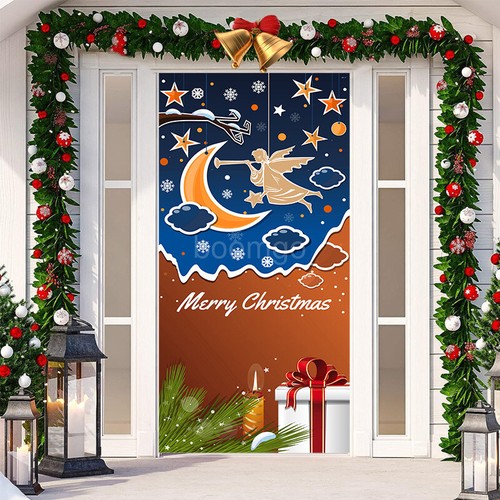 Hot sale - Door Hanging Christmas Door Cover Window Sign Banners Christmas Decor - Picture 35 of 98