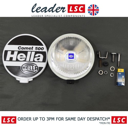 PAIR OF Genuine HELLA Halogen High Beam Comet 500 Spot Lights 1F4005750101 New - Picture 5 of 12