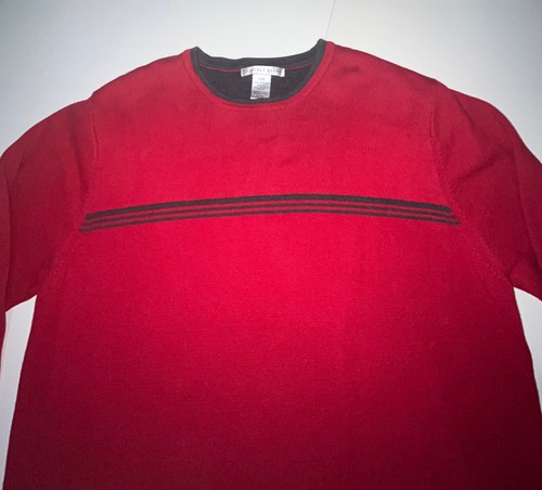 Geoffrey Beene Mens Red Large L Pullover Sweater Y2K - Picture 3 of 4