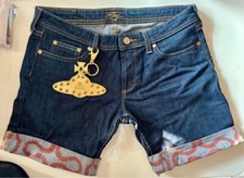 Vivienne Westwood ANGLOMANIA Lee Short denim pants With orb Accessories F/S