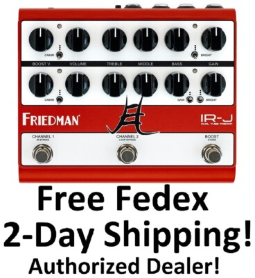 New Friedman IR-J Jake E Lee Dual Channel Tube Preamp & DI Guitar Effects Pedal