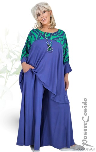 LAGENLOOK Marlene-Hose Hosenrock lavendel lila 44 46 48 50 52 54 56 XL-XXL-XXXL - Bild 10 von 17