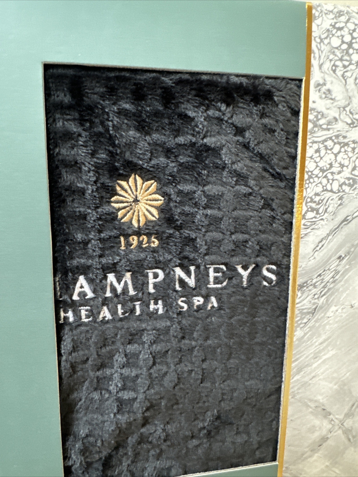 Champneys Black Grey Luxury Mens Dressing Robe Gown Waffle One Size NEW