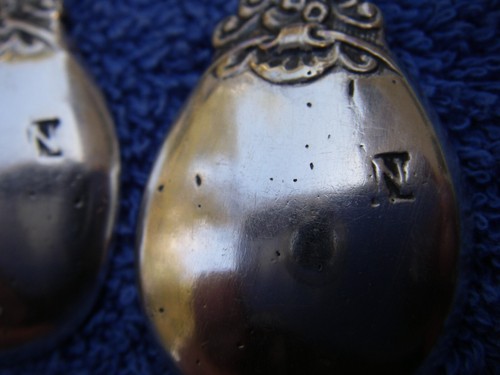 Juego de 4 CUCHARAS DE PLATA ALEMANA APÓSTOL - Probablemente Hanau - Importación austriaca - Nuremberg Mk - Imagen 10 de 10
