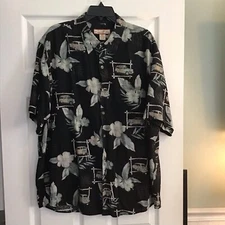 Paradise Found Hawaiian Shirt XXL Car Print Mens